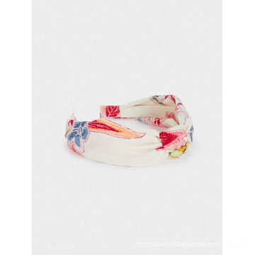 Fashion Women Hair Accessories Tie-Dye Wide Headband with Knot